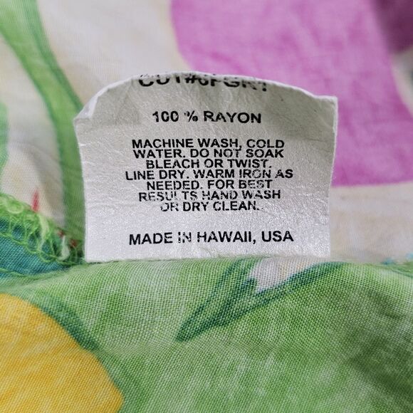Jams World Shangri-La Tropical Floral Rayon Dress Small Made in Hawaii - Picture 5 of 7